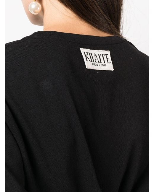 Khaite Black Mae Cotton T-Shirt