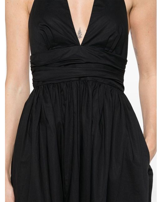 Matteau Black Cotton Midi Dress