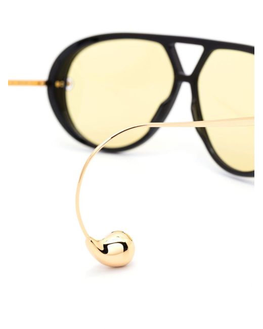 Occhiali Da Sole Aviator Drop di Bottega Veneta in Natural
