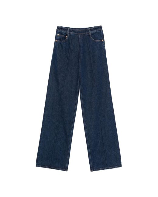 Forte_forte Blue High-Waisted Denim Jeans