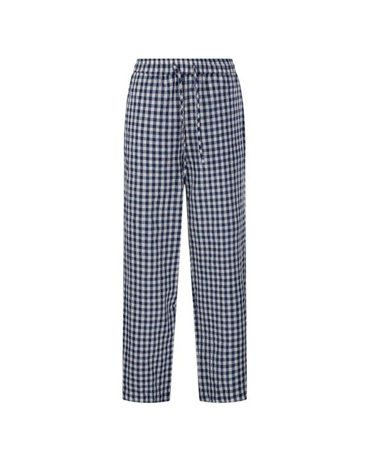 DUNST Blue Checked Pajama Trousers