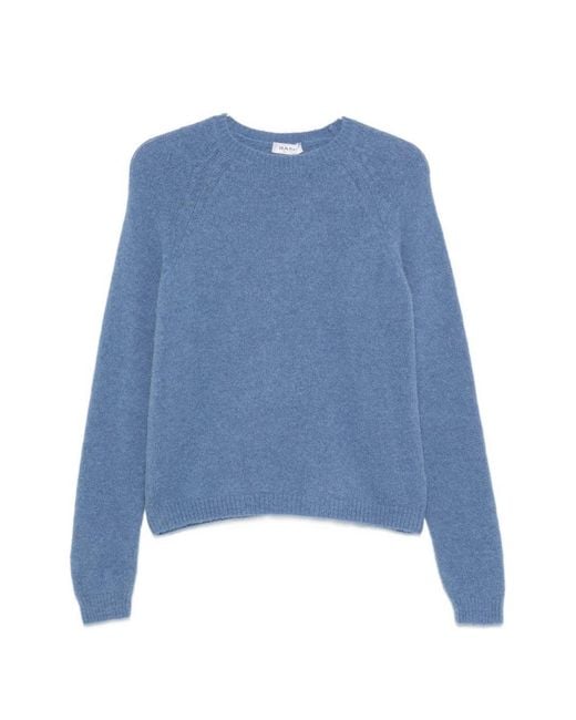 Base London Blue Wool Crewneck Sweater