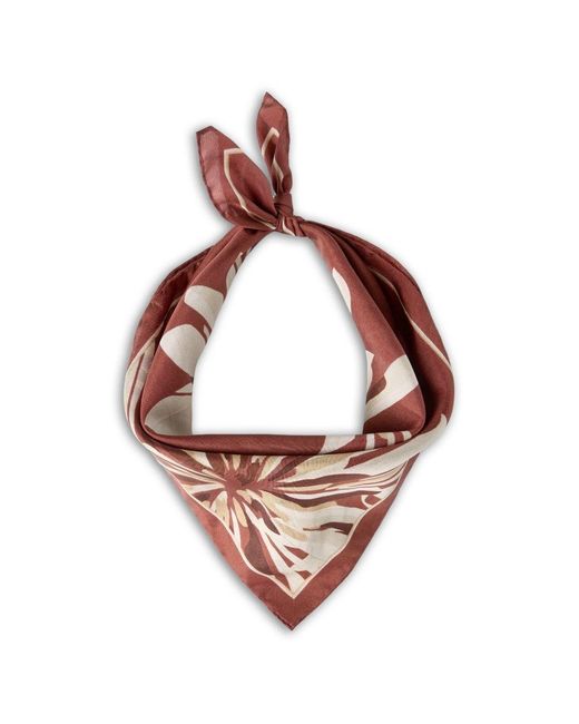 Brunello Cucinelli Pink Printed Silk Foulard