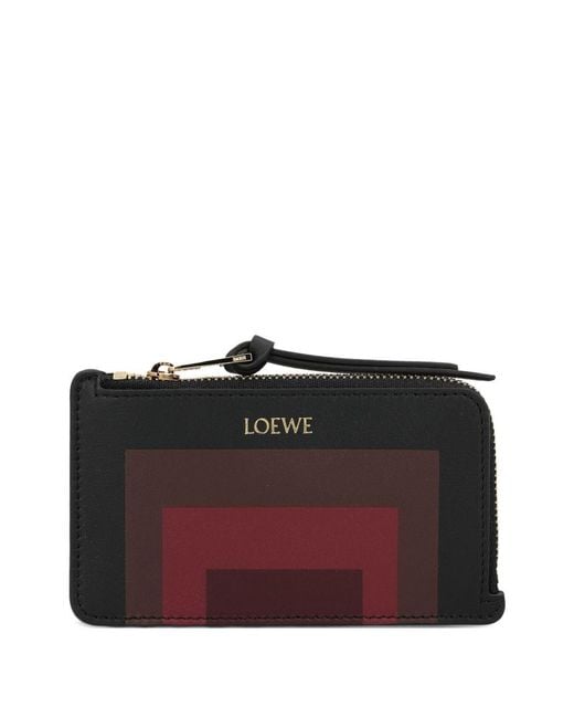 Loewe Purple Compact Leather Cardholder