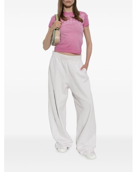 DIESEL White Cotton Sweatpants