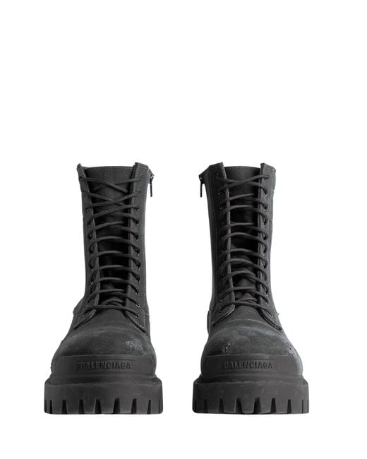 Balenciaga Black Combat Strike Boot for men