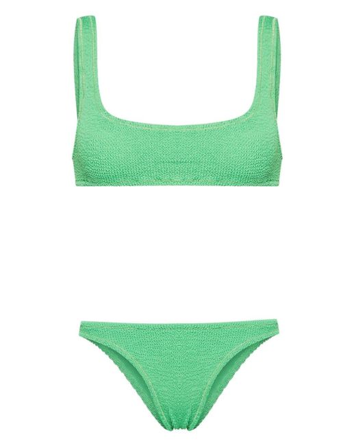 Reina Olga Green Ginny Shirred Bikini