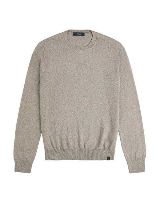 Fay Gray Wool Sweater for men