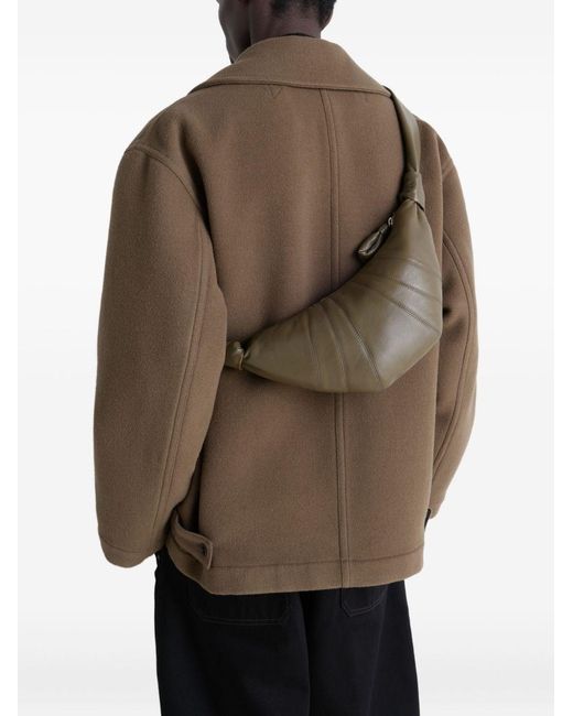 Lemaire Metallic Croissant Small Leather Shoulder Bag for men