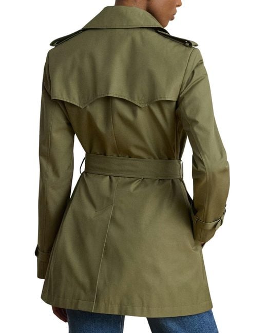 Ralph Lauren Green Cotton Trench Coat