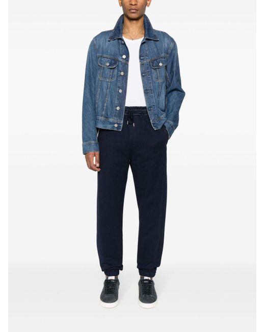 Saint Laurent Blue Cotton Trousers for men