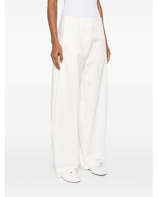 The Row White Galileo Wide-Leg Trousers