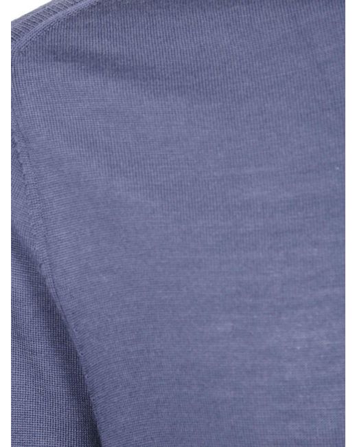 Paul Smith Blue Wool Crewneck Sweater for men