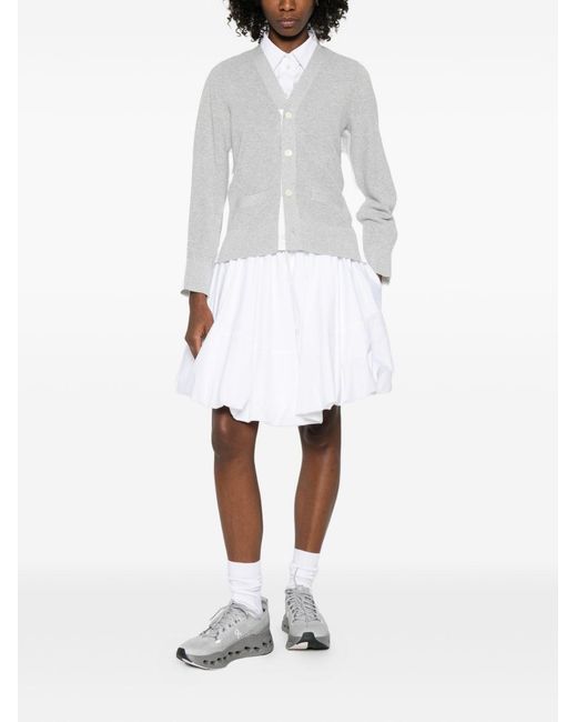 Sacai White Cotton Cardigan