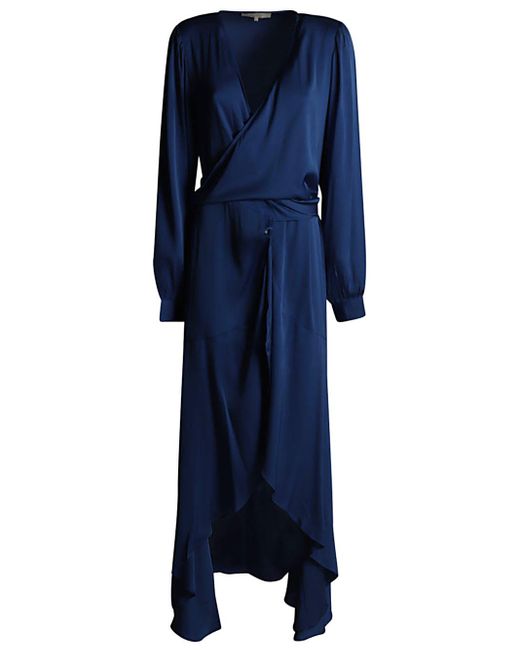 Silk95five Blue Long Silk Dress