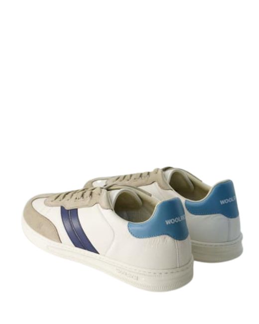 Woolrich White Double Ut Milled Nubuck Sneaker for men