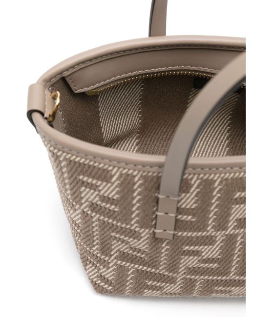 Borsa Shopping Roll Mini di Fendi in Natural