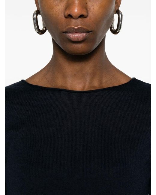 Be You Blue Cashmere And Silk Blend Sweater