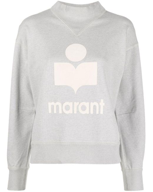 Isabel Marant White Logo-print Sweatshirt