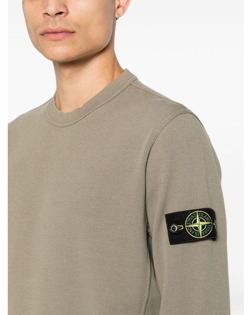 Stone Island Natural Cotton Crewneck Sweatshirt for men