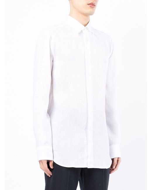 Brioni White Linen Shirt for men