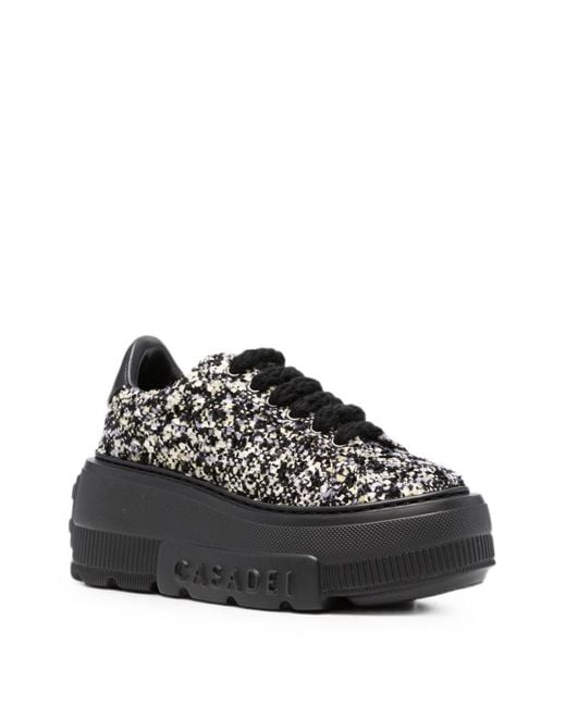 Casadei Black Nexus Bouclé Sneakers