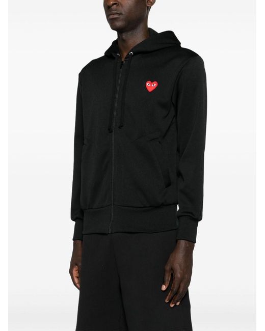 Comme des Garçons Black Cotton Zipped Hoodie