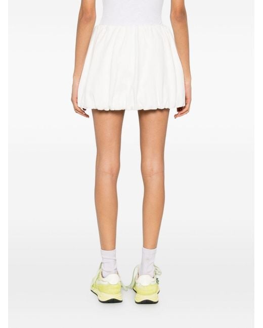 DUNST White Cotton Mini Skirt