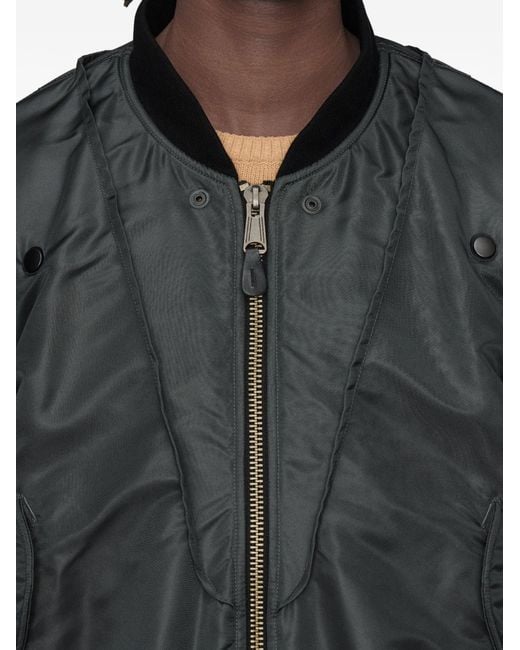Maison Margiela Black Reversible Bomber Jacket for men