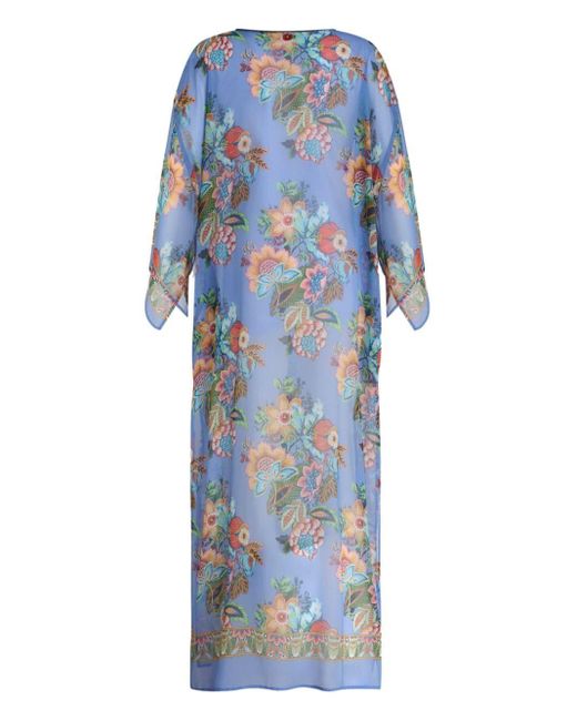 Etro Blue Printed Cover-up Tunic