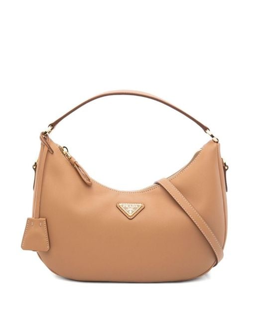 Prada Natural Leather Shoulder Bag