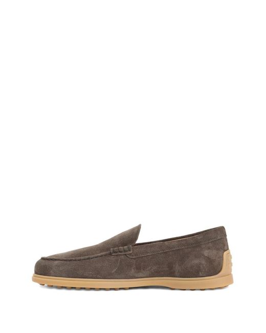 Tod's Brown Suede Leather Loafers for men