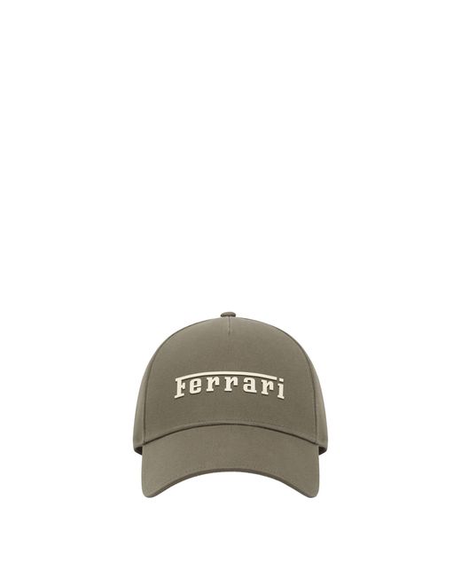 Ferrari Green Cotton Hat for men