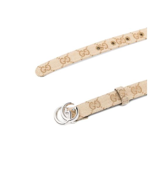 Gucci White Gg Marmont Belt