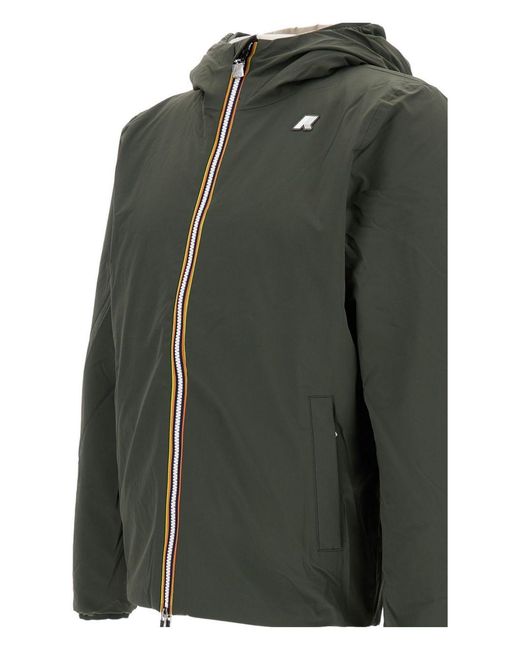 K-Way Green Reversible Jack Jacket for men