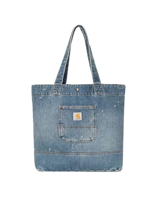 Carhartt Blue Denim Cotton Tote for men