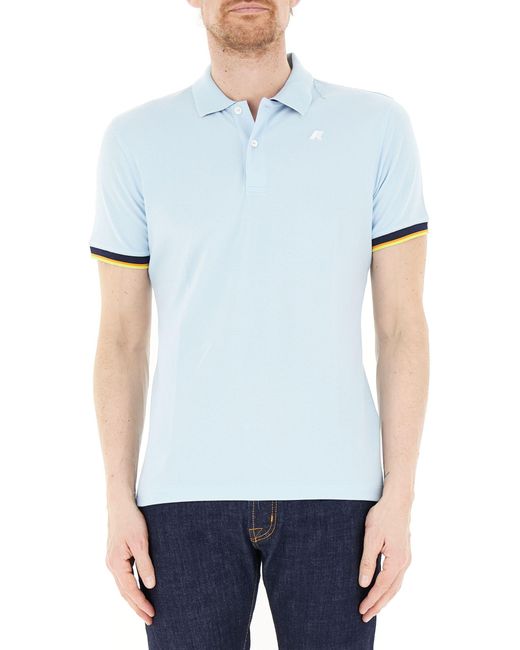 K-Way Blue Polo Vincent for men