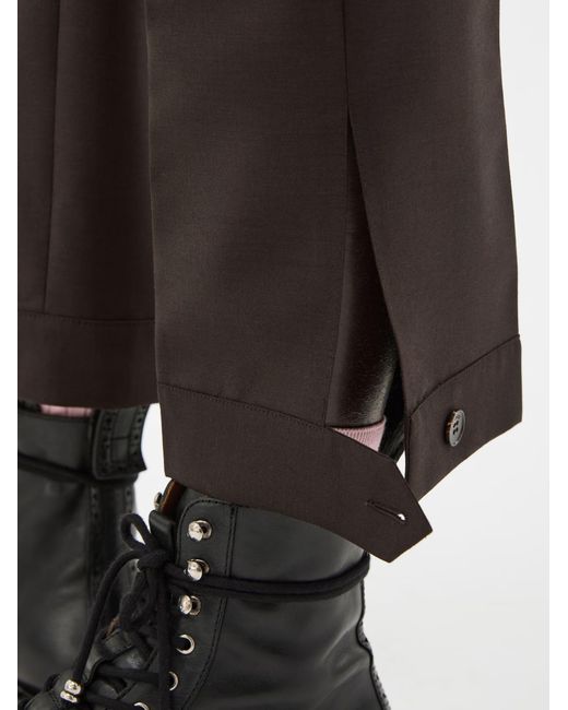 Versace Black Mohair Wool Trousers for men