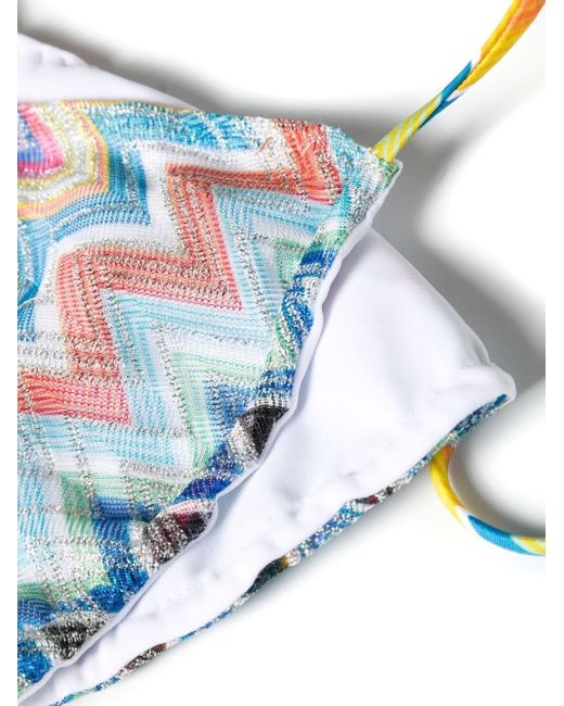 MISSONI BEACHWEAR White Triangle Bikini Set