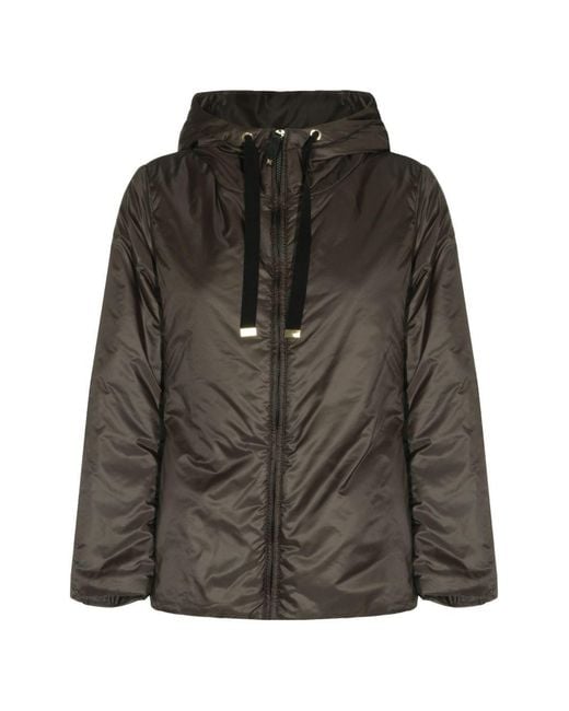 Max Mara Black Nylon Padded Blouson Jacket