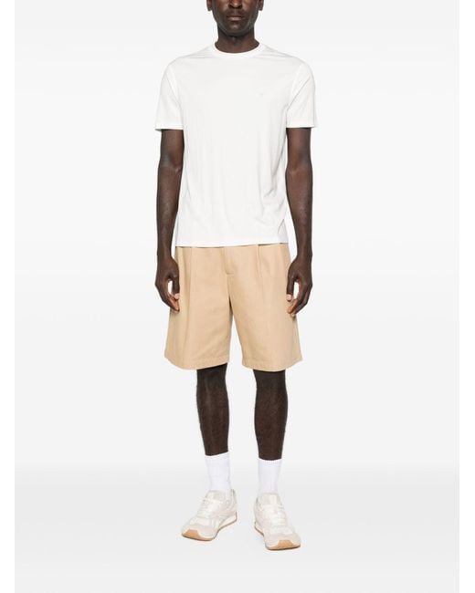 Emporio Armani White Modal And Silk Blend T-Shirt for men