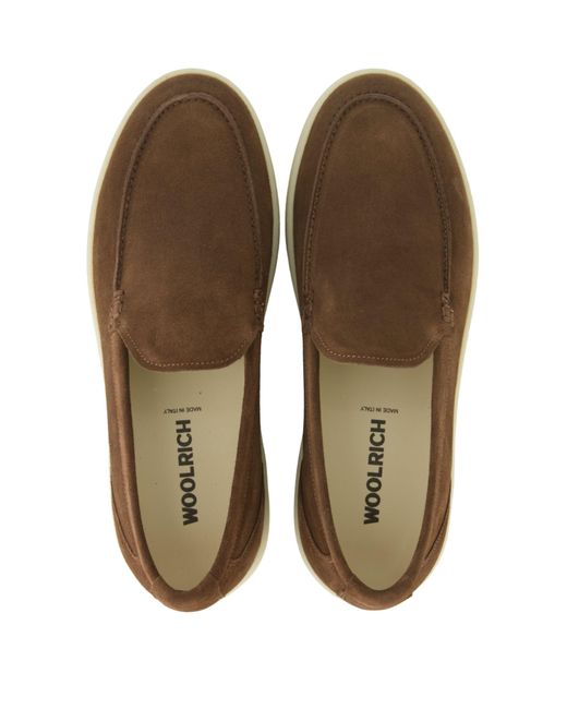 Woolrich Brown Double Ut Slip.On Moccasin for men