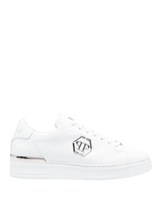 Philipp Plein White Hexagon Sneaker for men