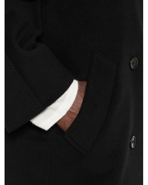 Max Mara Black Wool And Cashmere Short Coat