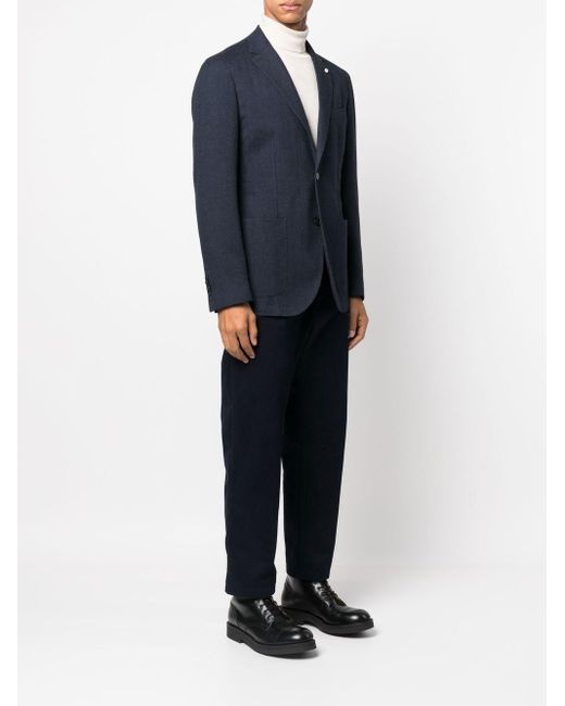 Luigi Bianchi Blue Pants for men