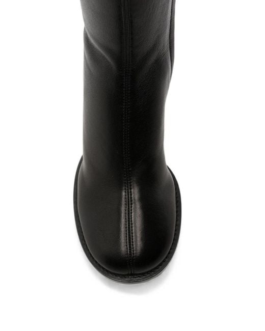 Sergio Rossi Black Leather Heel Boots