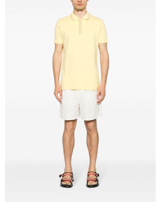 PS by Paul Smith Yellow Half Zip Polo Shirt for men