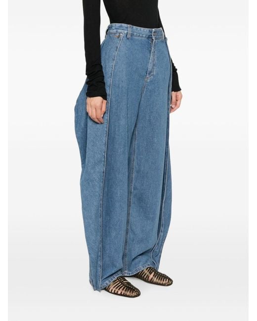 Loewe Blue Draped Denim Jeans