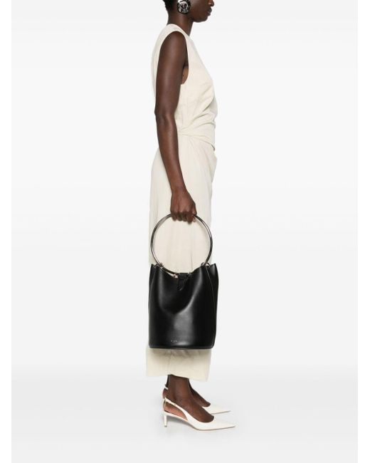 Alaïa Black Ring Large Leather Bucket Bag