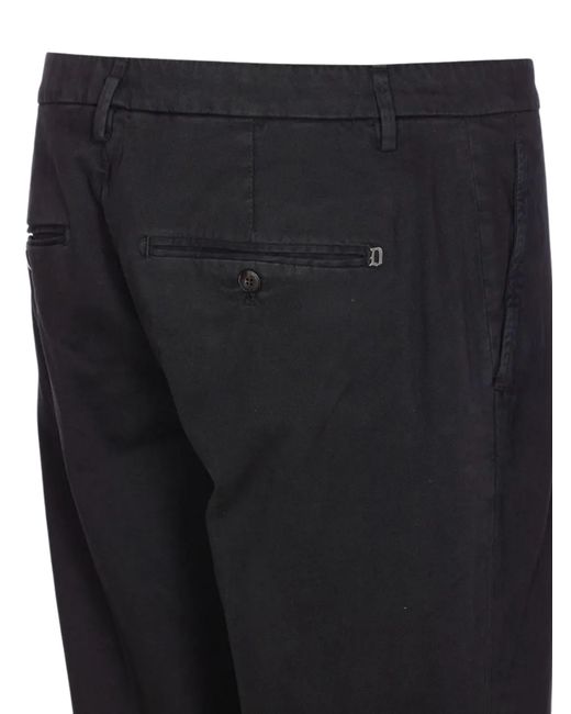 Dondup Black Pants Gaubert Relax for men